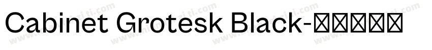 Cabinet Grotesk Black字体转换